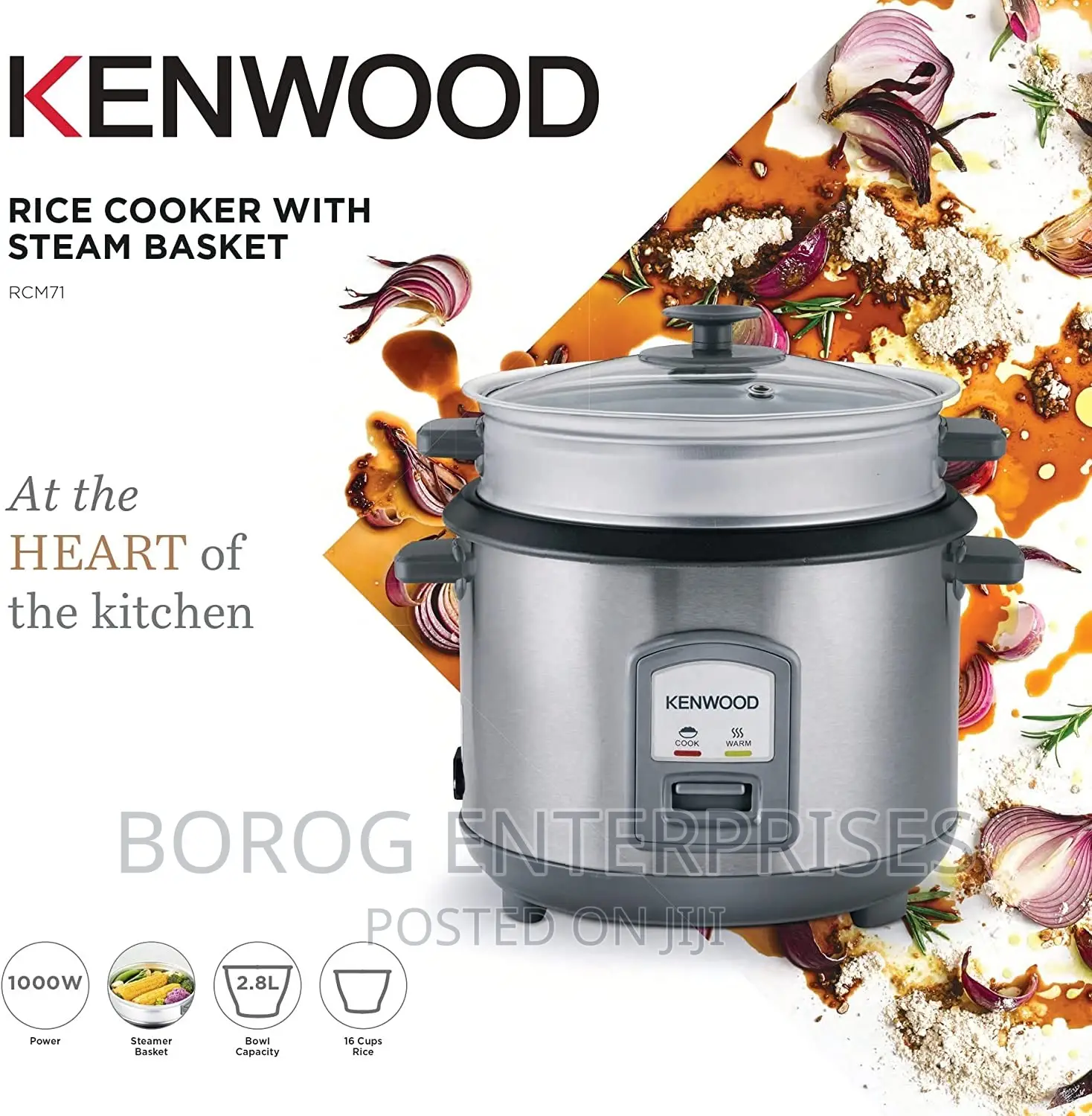 Kenwood Rice Cooker With Steamer, 2.8L CapacityRcm71 in Ikeja