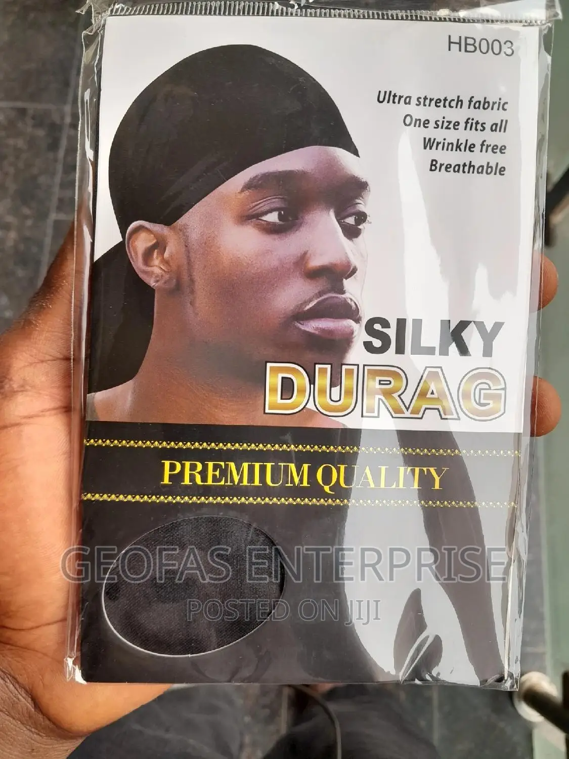 Original Black Premium Quality Silky Durag