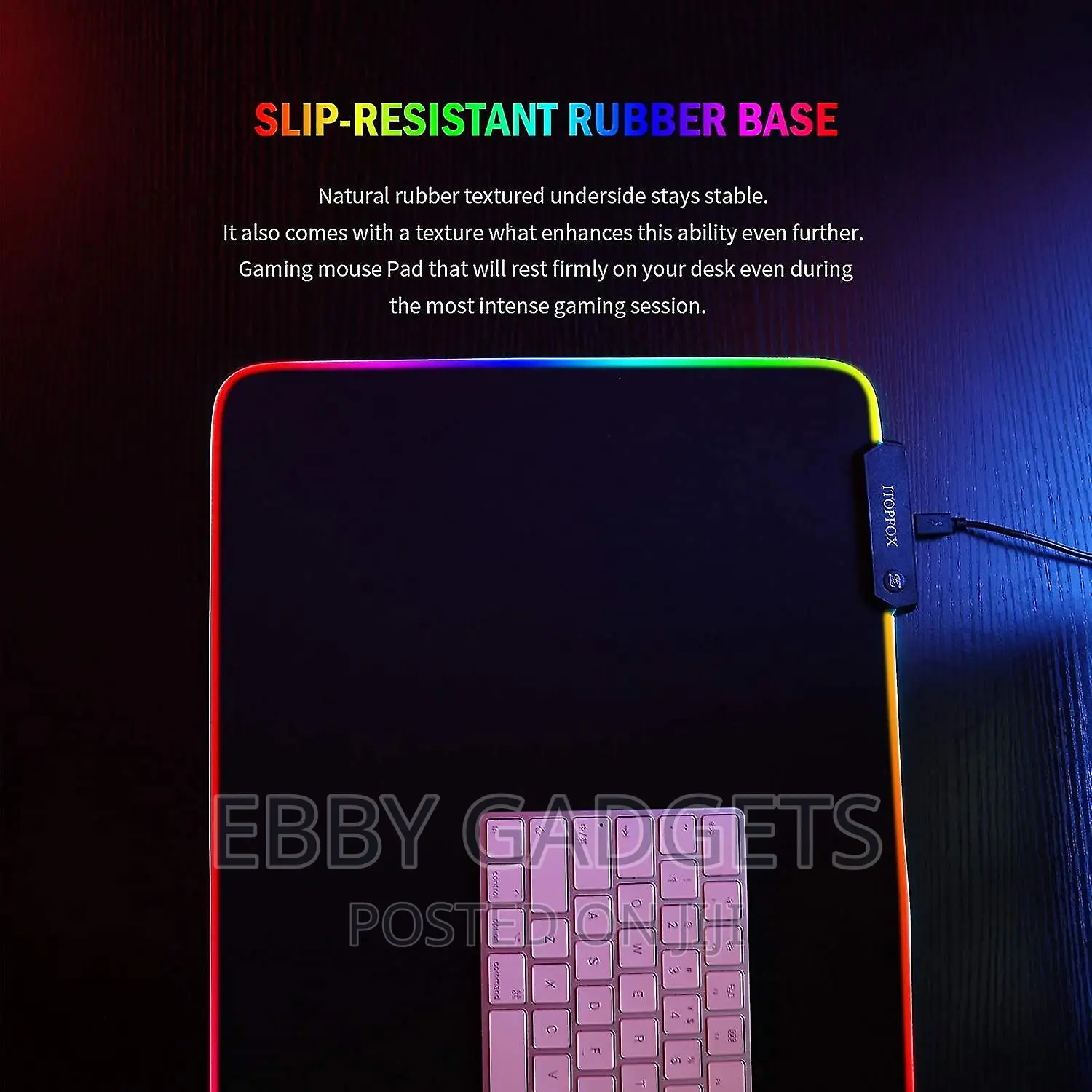 RGB Gaming Mouse Pad, Soft Glowing 14 LED Modes Keyboard Pad