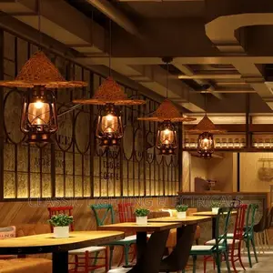 Barn Lantern Chandelier Chinese Retro Bamboo Bamboo Lamp