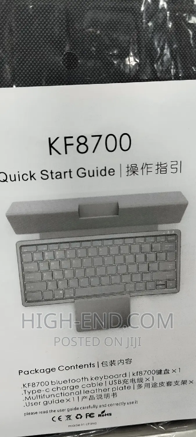 Kf8700 Rechargeable Wireless Keyboard With Touch Pad