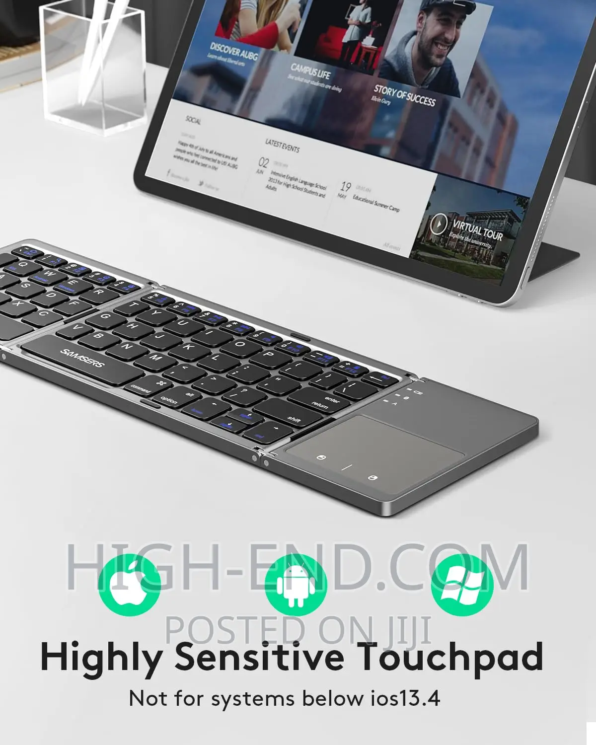Foldable Bluetooth Keyboard With Touch Pad
