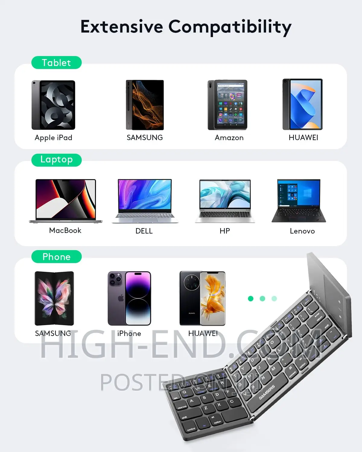 Foldable Bluetooth Keyboard With Touch Pad