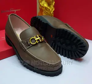 Ferragamo Luxury Leather Designer Flat Sho