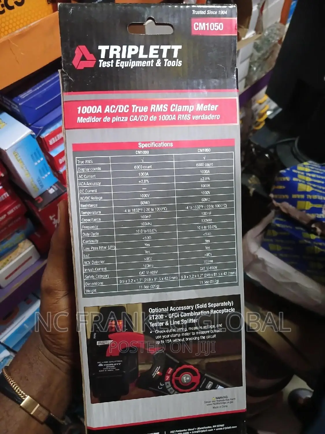 1000A Ac/Dc True RMS Clamp Meter