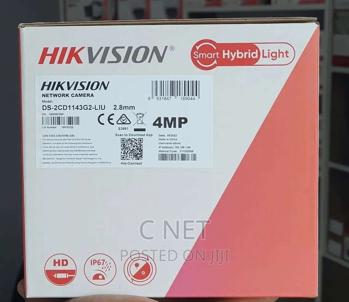Hikvision 4MP Hybrid Smart Light Fixed Dome Bullet