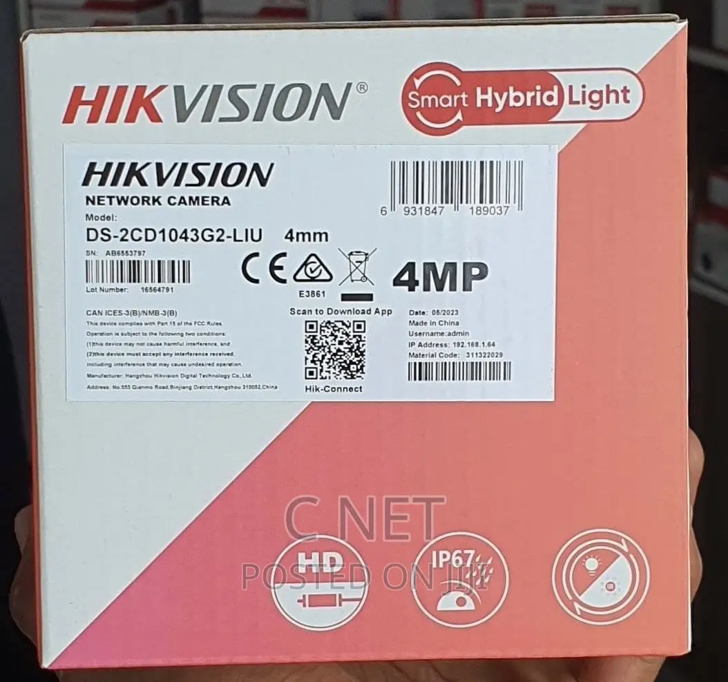 Hikvision 4MP Hybrid Smart Light Fixed Dome Bullet