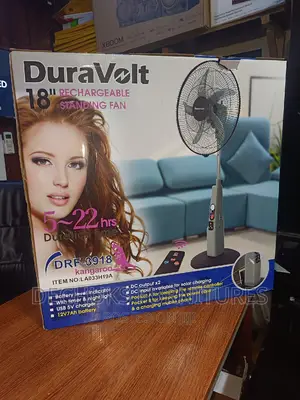 Brand New Duravolt 18"Super Rechargeable Fan>>Remote Control