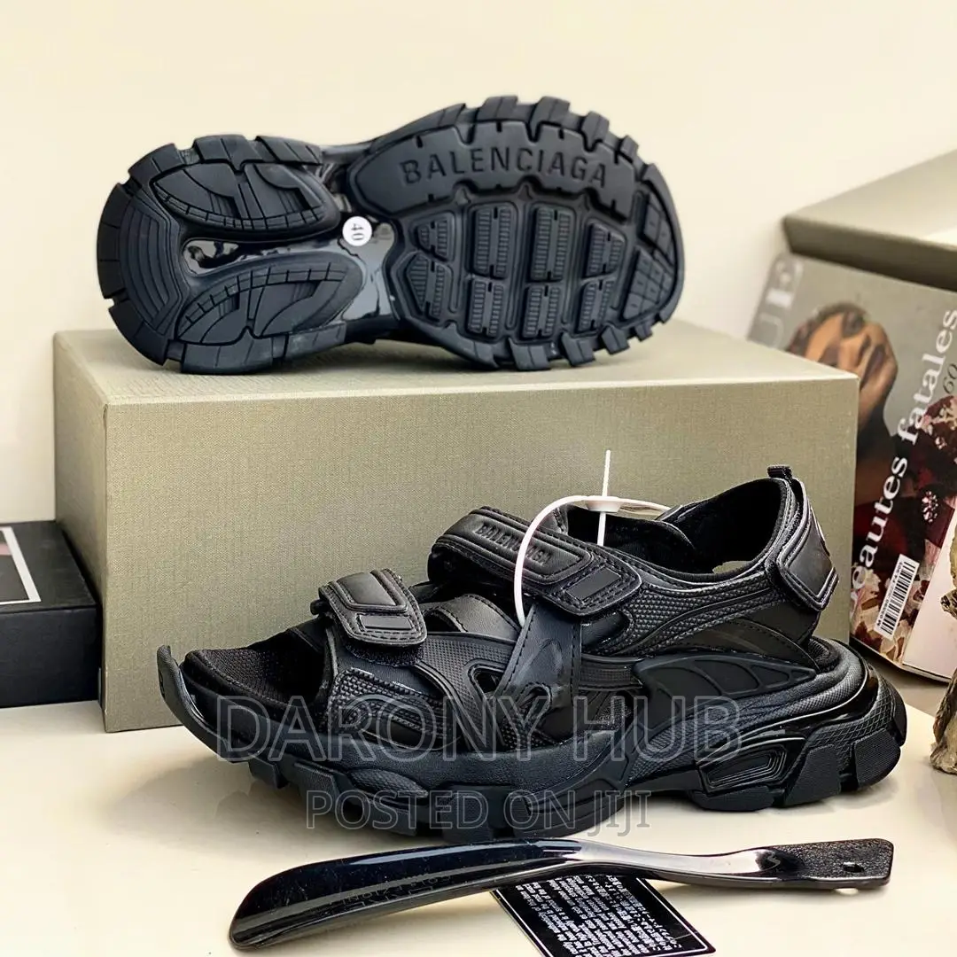 Solid BALENCIAGA Luxury Sandals-Black/Blue