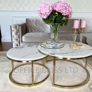 New Modern Living Room 2 in 1 Marble Center Table