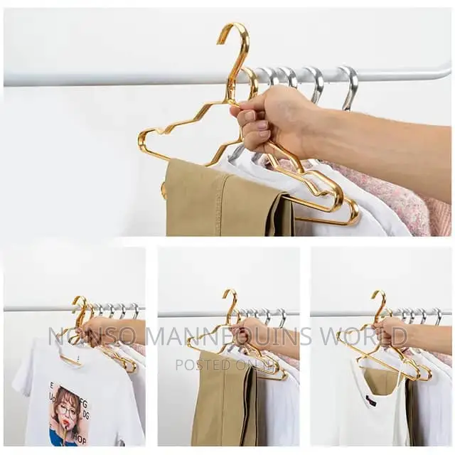 Gold Aluminum Wide Shoulder Hangers