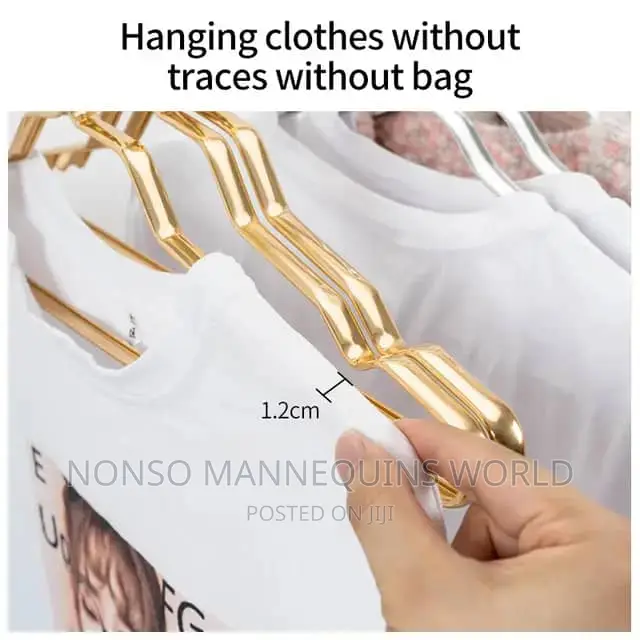 Gold Aluminum Wide Shoulder Hangers