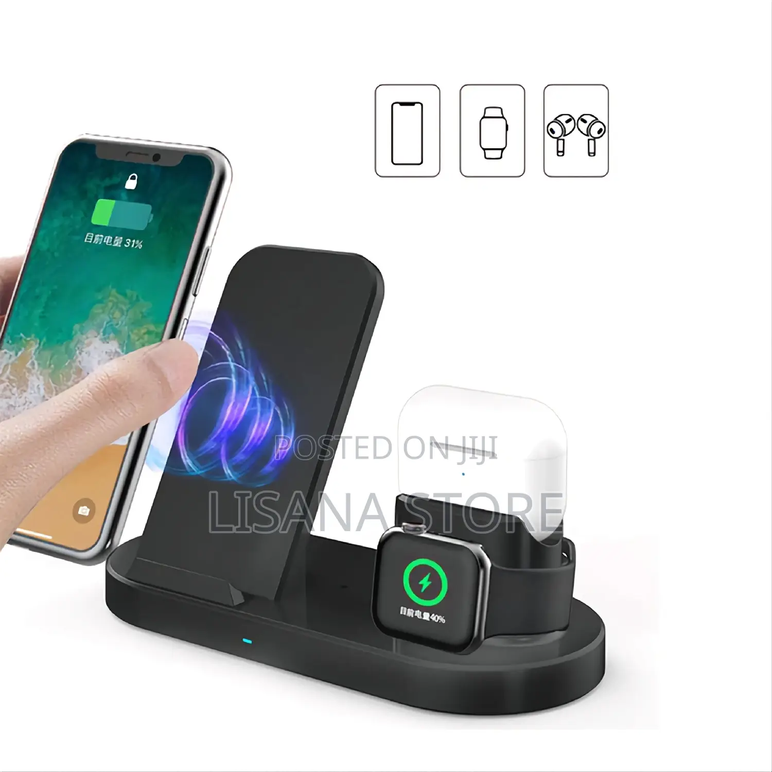 3 In1 15W Fast Wireless Charger