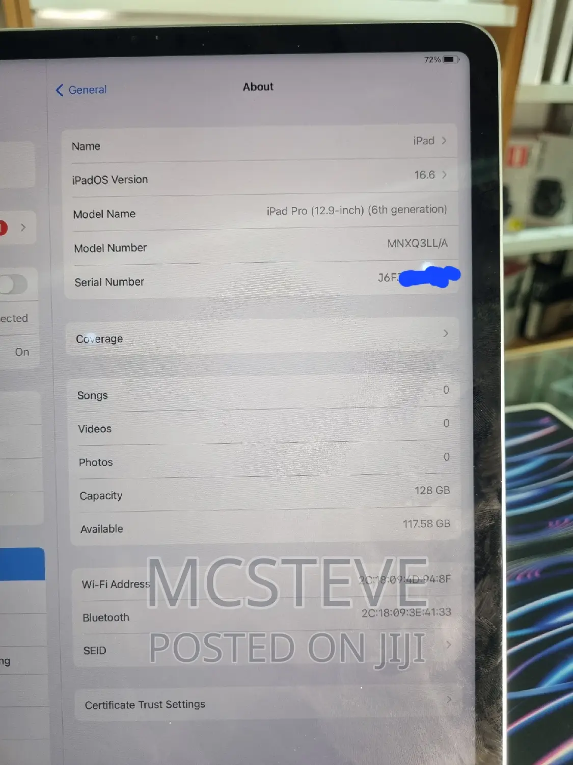 Apple iPad Pro 12.9 (2022) 128 GB Silver
