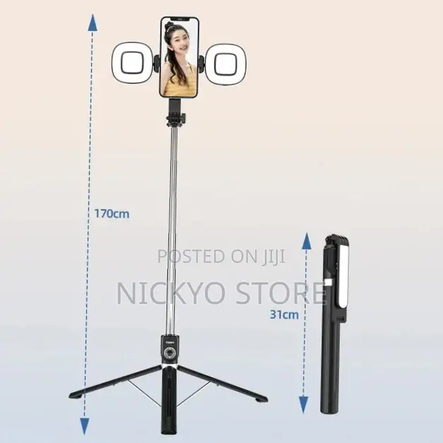 Selfie Stick Double Fill Light Tripod With Remote