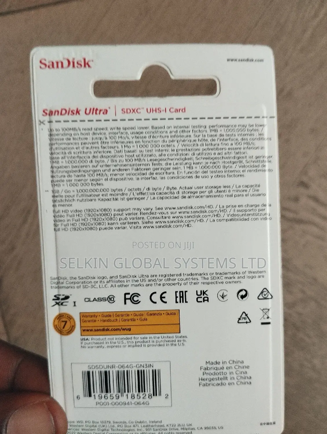 Sandisk 64gb SDXC Camera Memory Card