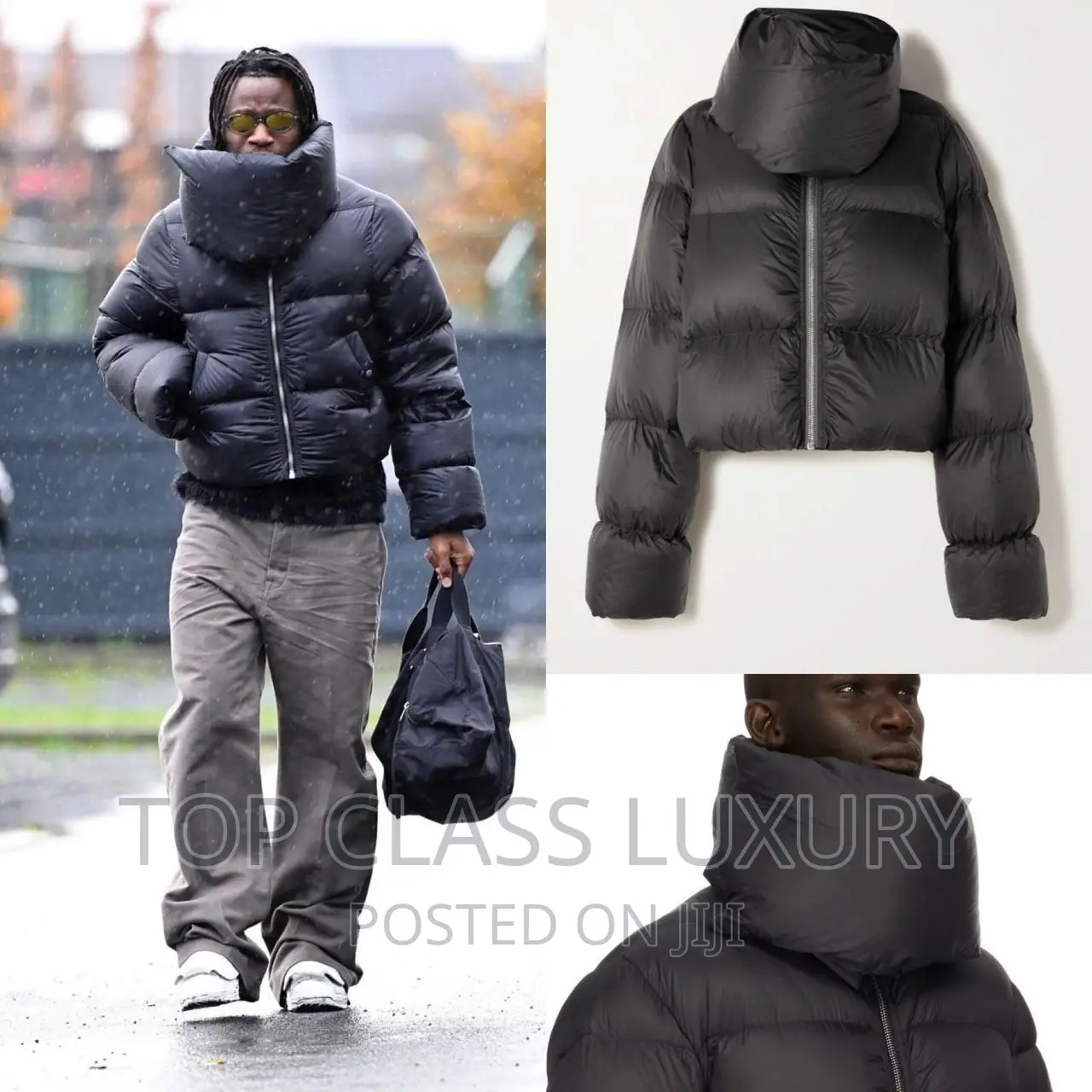 Original Rick Owen Funnel Puffer Jackets Unisex in Lagos Island (Eko