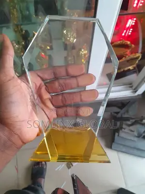 Crystal Glass Award Plaque V3