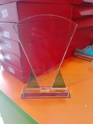 Crystal Glass Award Plaque Y7