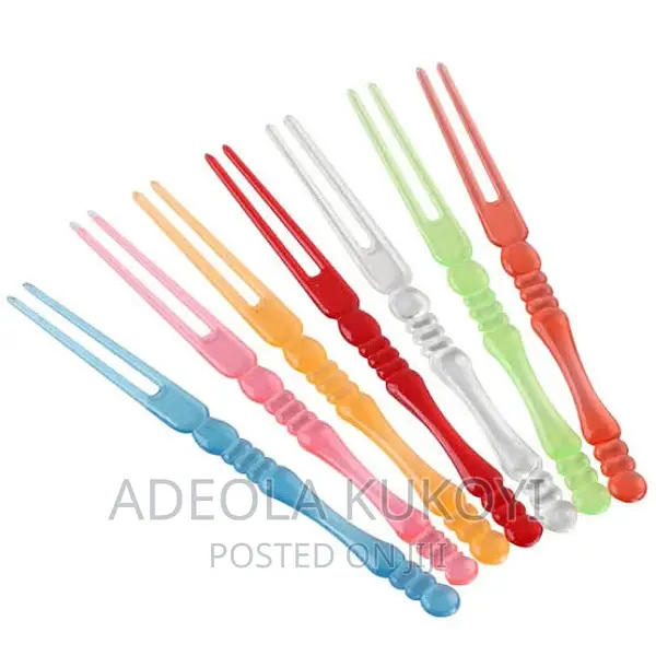 20 Packs of Disposable Plastic Fruit Fork