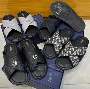 Luxury Dior Leather Slipers