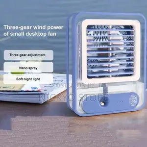 Cooling Fan USB Nano Spray Design LED Portable Air