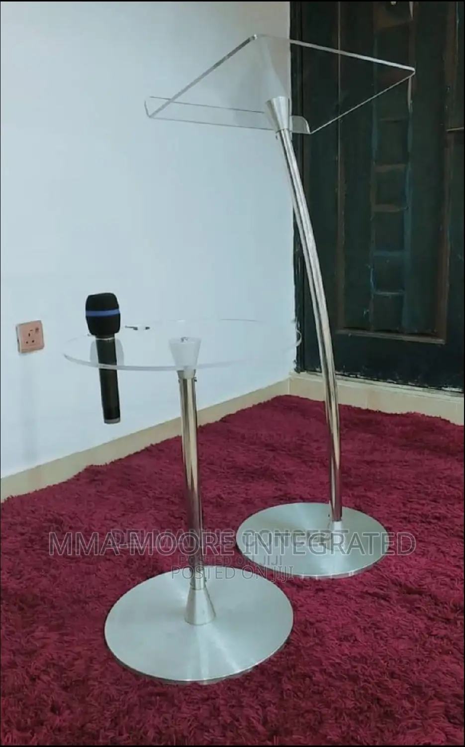 Imported Single Pole Pulpit and Side Stool