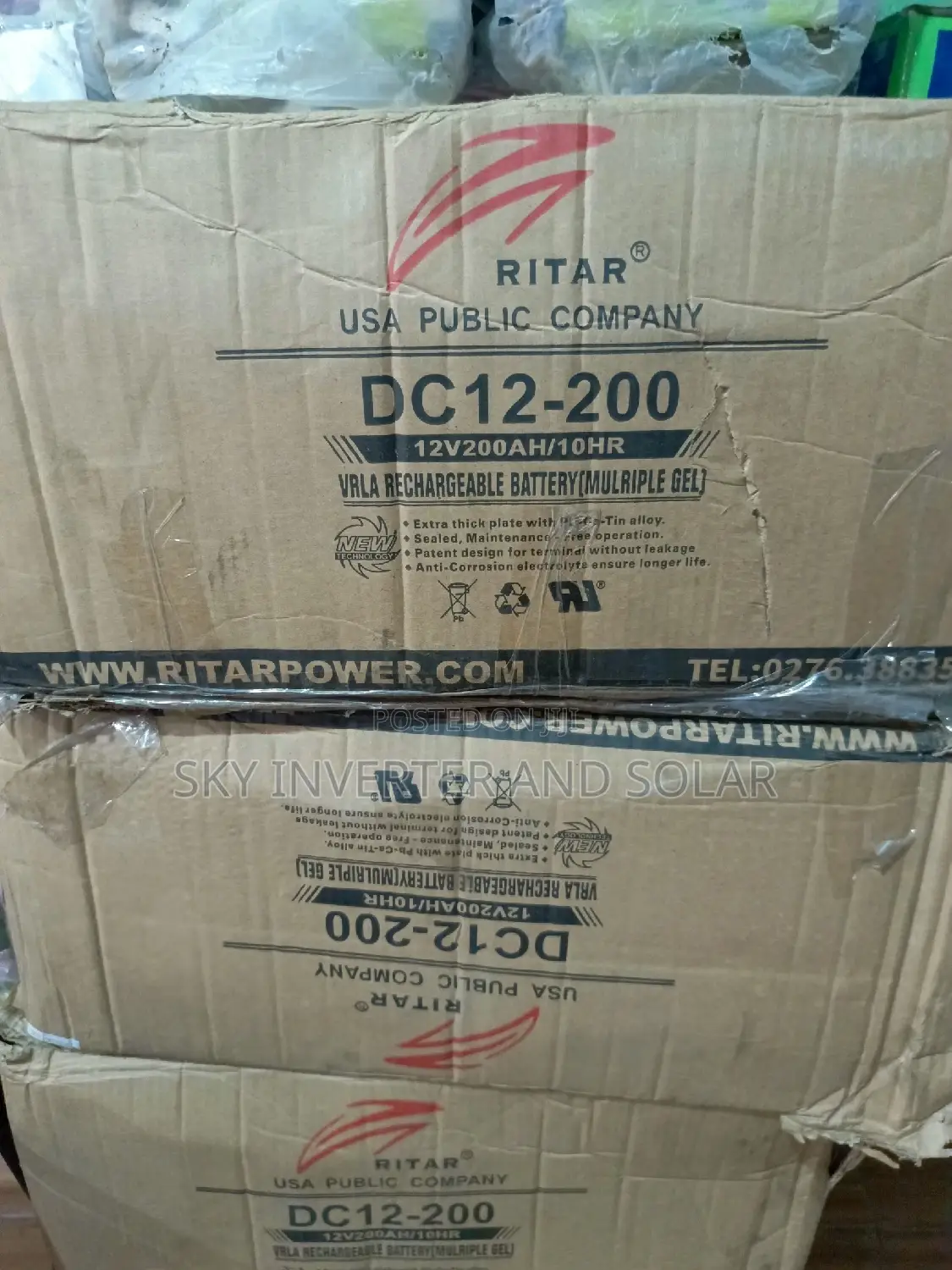 200ah Ritar SMF Battery