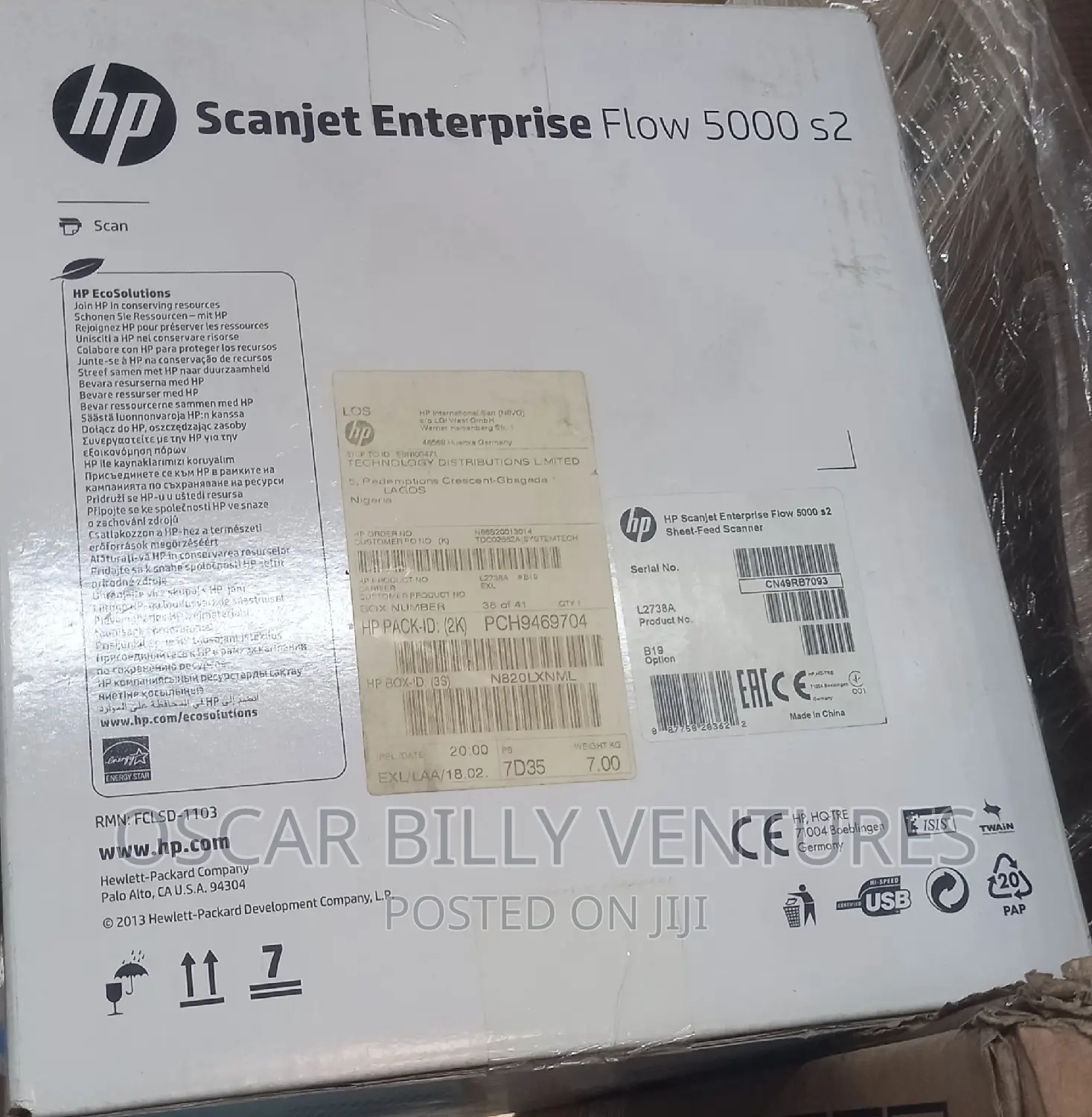 HP Scanjet Enterprise Flow 5000 S2 Sheet-Feed Scanner