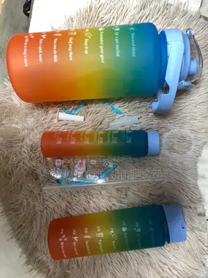 Motivational Water Bottle With Time Marker - 3 in 1