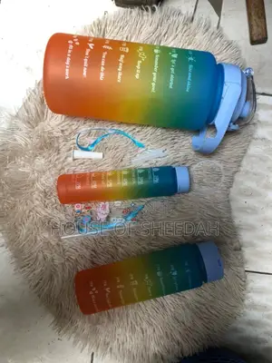 Motivational Water Bottle With Time Marker - 3 in 1