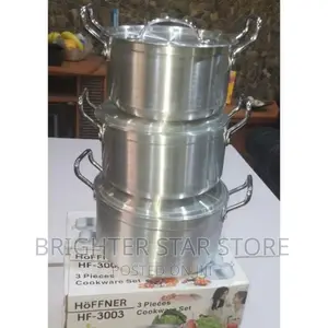6pcs Aluminium Cooking Pot (Hoffner 3003) Sizes20, 22 24cm