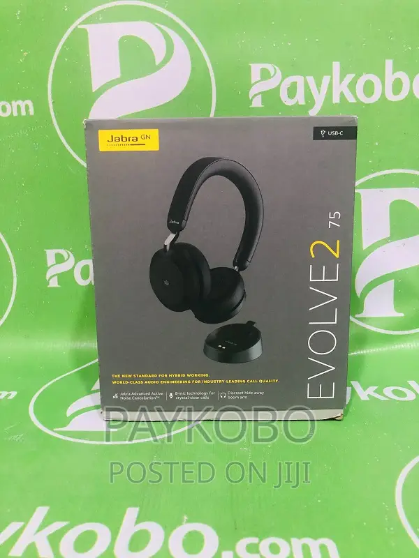 Jabra Evolve2 75 Pc Wireless Usb-C Headset W/Charging Stand