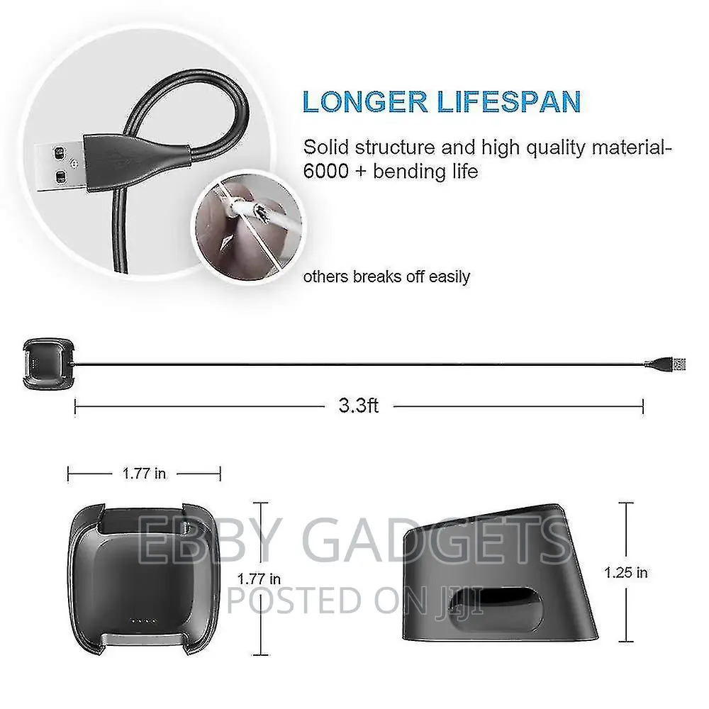 Replacement Charging Cable for Fitbit Versa 2