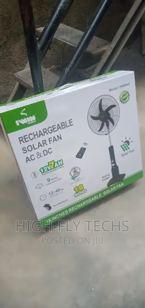 IWIN Rechargeable Solar Fan AC and DC. Model: IW8068