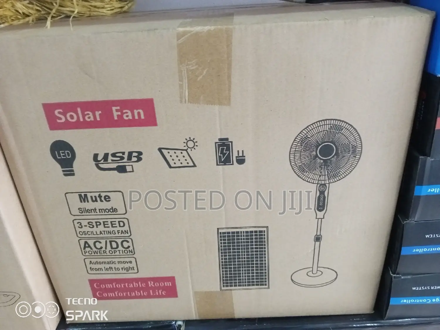 Solar AC / DC Rechargeable Standing Fan
