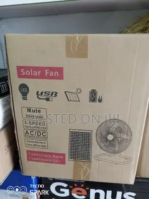Solar AC/ DC Rechargeable Wall Mounting Fan