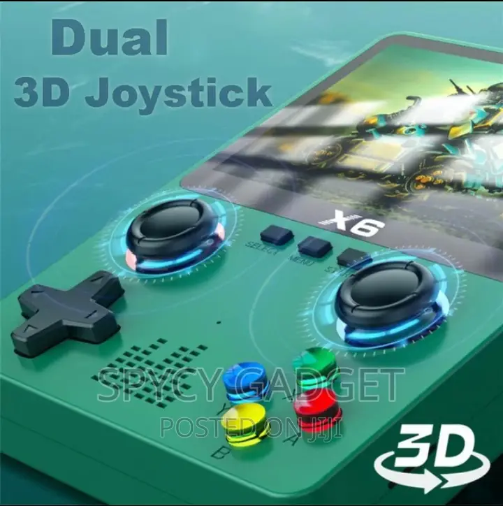 X6 Retro Handheld Game Console With Dual 3D Joystick