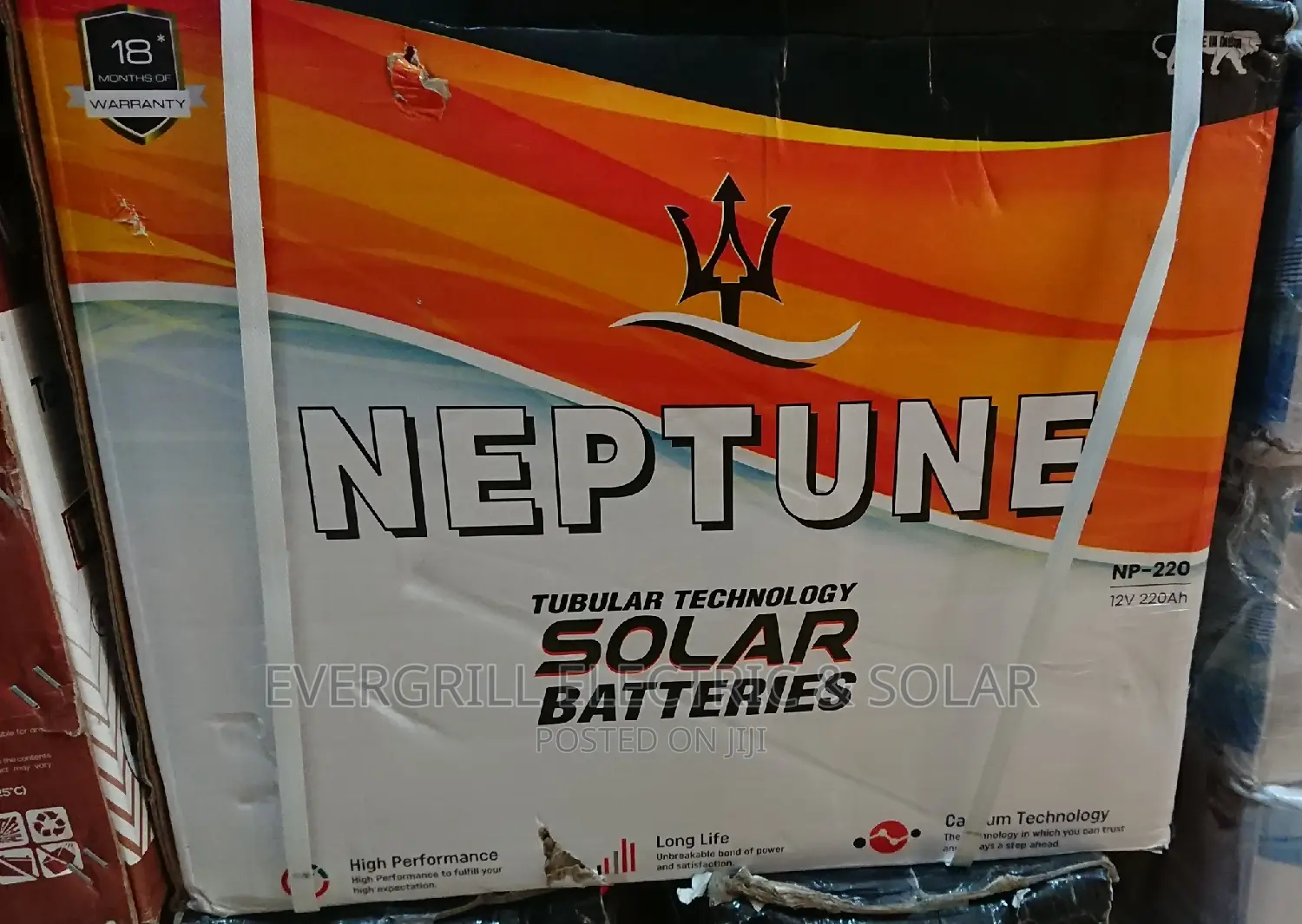 Neptune Tubular Battery 12v/220ahms