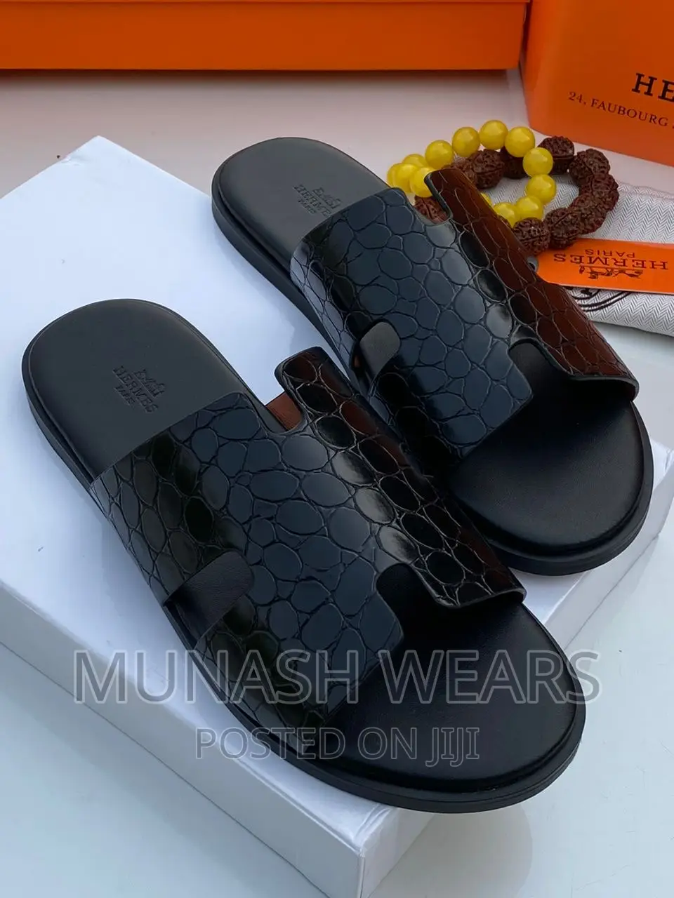 Original Leather Slipers Hermes