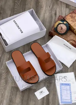 Original BALENCIAGA Leather Slipers