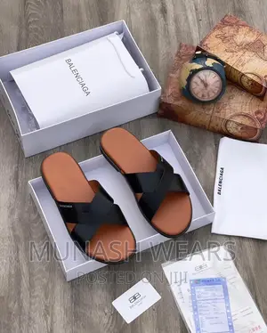 Original BALENCIAGA Leather Slipers