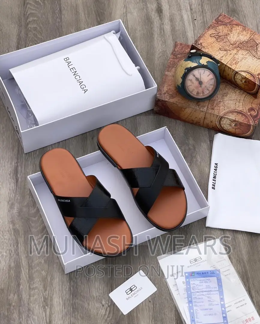 Original BALENCIAGA Leather Slipers