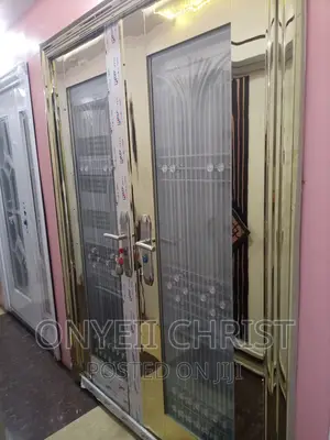 6x7ft Gold Glass Door