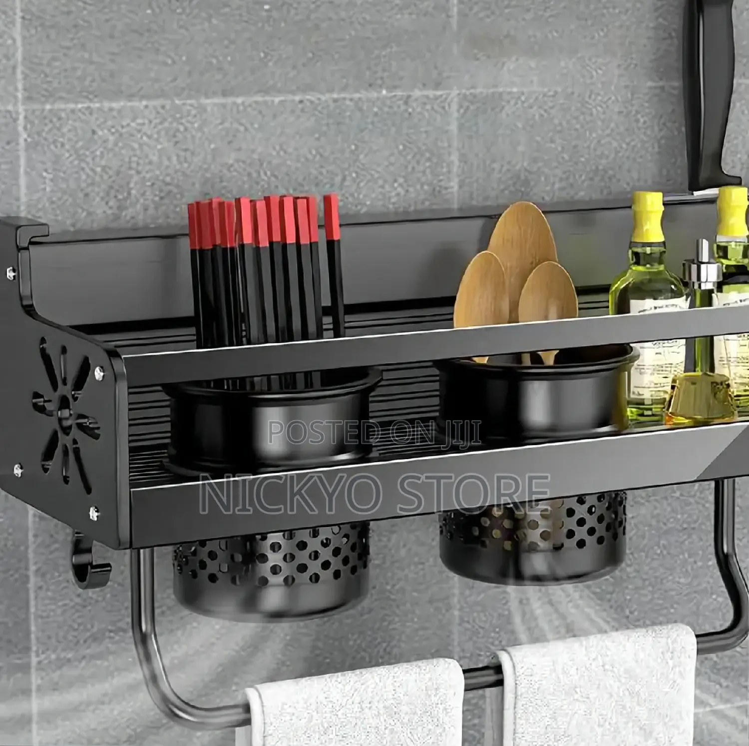 Shelf Wall-Mounted Spice Storage Rack Spoon Shovel - Nickyo Store Price ...