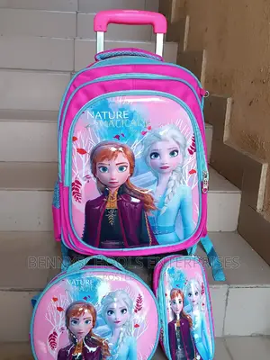 Set of 3 in 1 Kid's Children's Girls Trolley School Bag