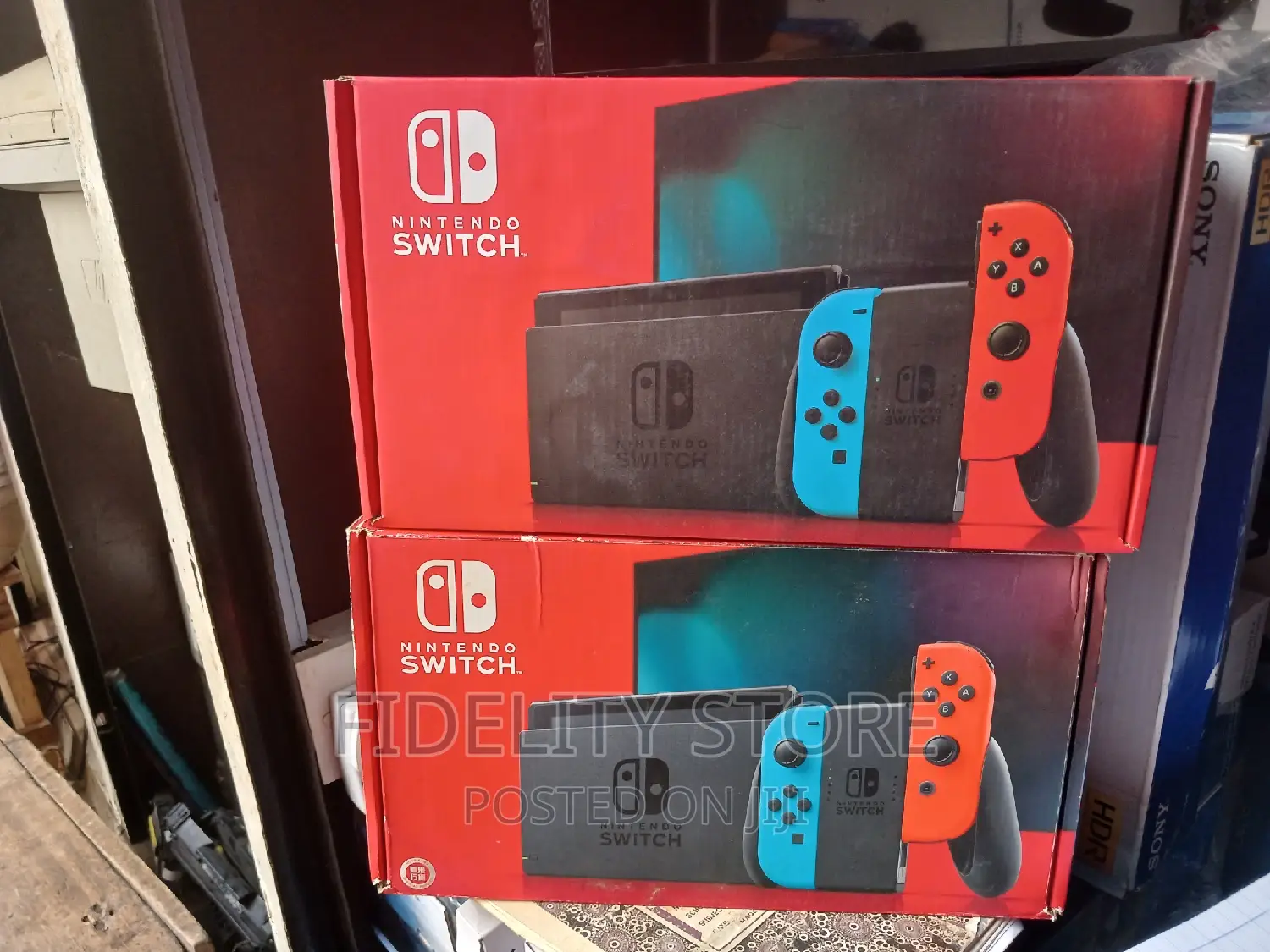 Nintendo Switch Console Red and Blue