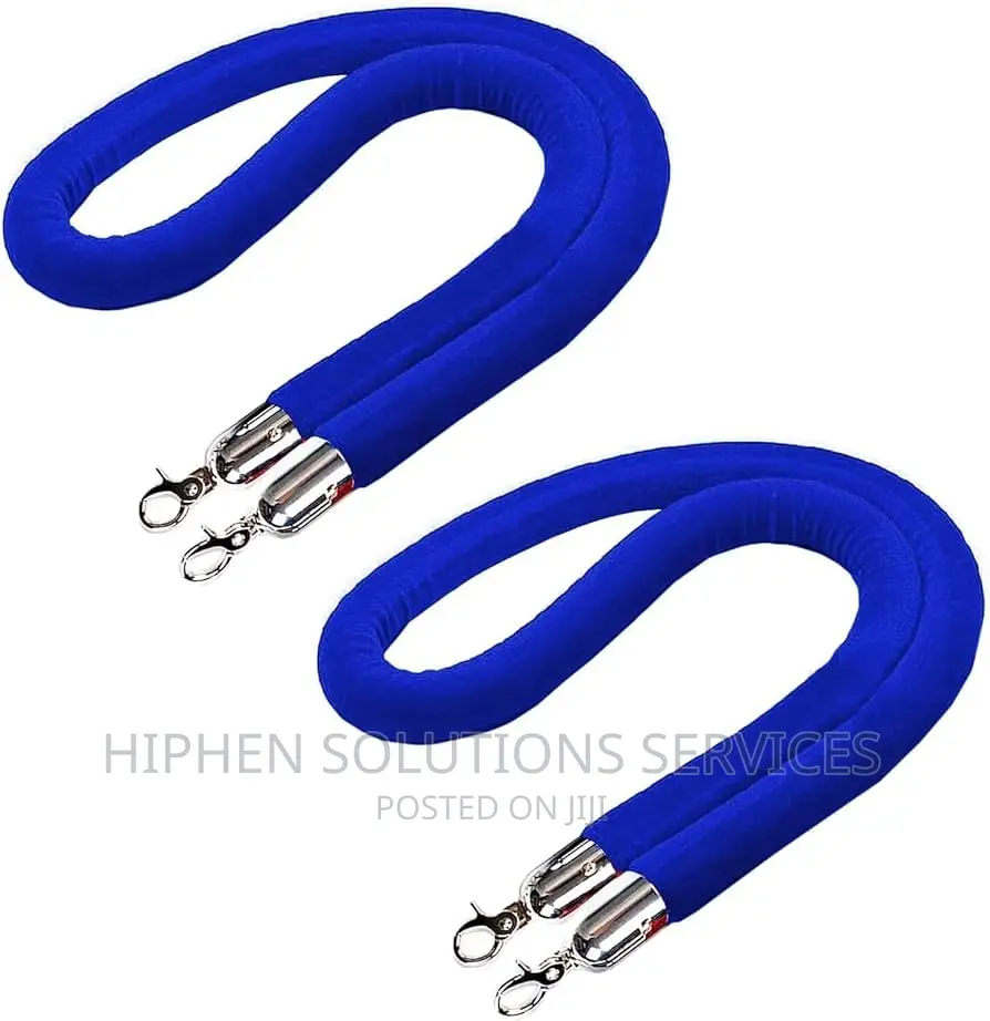 Blue Velvet Rope Barrier