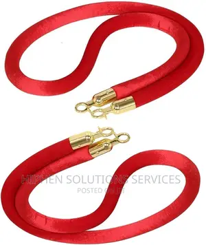 Stainless Steel Post And Red Velvet Rope