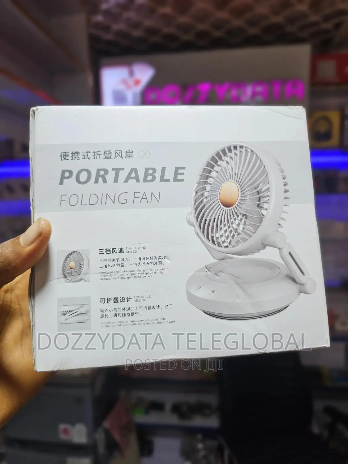 Foldable Portable Rechargeable Fan With Usb